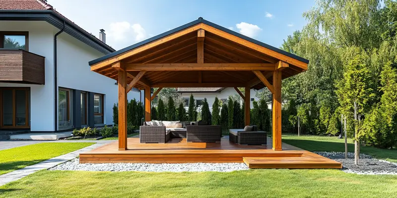 Jaki kolor altany na działce?